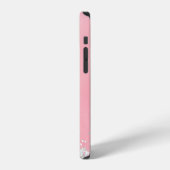 ピンクのフラミンゴのモノグラム iPhoneケース (左側面)