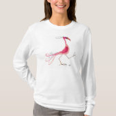 ピンクのフラミンゴのワイシャツ Tシャツ (正面)