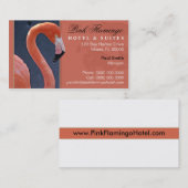 ピンクのフラミンゴの名刺 名刺 (正面/裏面)