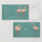 ピンクのフラミンゴの名刺 名刺 (正面/裏面)