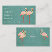 ピンクのフラミンゴの名刺 名刺 (正面/裏面)