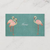 ピンクのフラミンゴの名刺 名刺 (裏面)