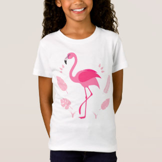 ピンクのフラミンゴの子供用Tシャツ Tシャツ