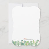 ピンクのフラミンゴの招待状 招待状 (裏面)