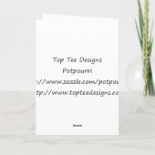 ピンクのフラミンゴの挨拶状 カード (裏面)