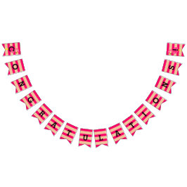 ピンクのフラミンゴの旗布の旗 バンティングフラッグ