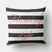 ピンクのフラミンゴの枕 クッション (裏面)