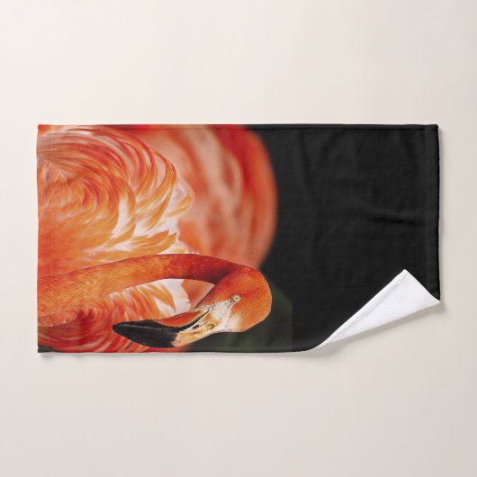 ピンクのフラミンゴの浴室タオルセット バスタオルセット (ハンドタオル)