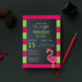 ピンクのフラミンゴの熱帯休日のパーティの招待状 招待状