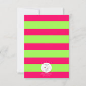 ピンクのフラミンゴの熱帯休日のパーティの招待状 招待状 (裏面)