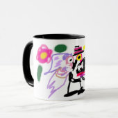 ピンクのフラミンゴの結婚式 マグカップ (正面左)