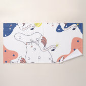 ピンクのフラミンゴの美しさで、クラウンの継ぎ目のないパター バスタオル (バスタオル)