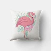 ピンクのフラミンゴの美鳥 クッション (裏面)