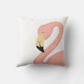 ピンクのフラミンゴの装飾用クッション クッション (裏面)