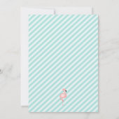 ピンクのフラミンゴの誕生日のパーティの招待状 招待状 (裏面)