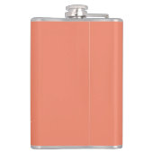 ピンクのフラミンゴの贈り物に足を置かせないように フラスク (裏面)