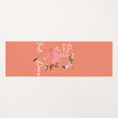 ピンクのフラミンゴの贈り物に足を置かせないように ヨガマット (正面(横))