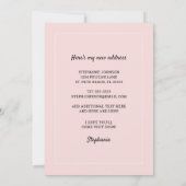 ピンクのフラミンゴの雲模様 私はフロリダに引っ越しました 案内状 (裏面)