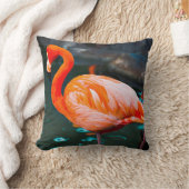 ピンクのフラミンゴの鳥の写真が美はっきりしたしい クッション (ブランケット)