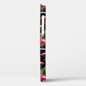 ピンクのフラミンゴオンブラック Case-Mate iPhoneケース (裏面 / 左)