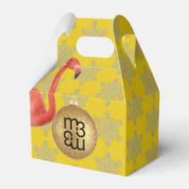 ピンクのフラミンゴクリスマスのお気に入りボックス フェイバーボックス