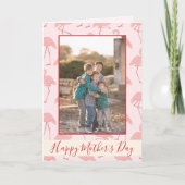 ピンクのフラミンゴスがお母さんの日の写真に カード (正面)