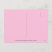 ピンクのフラミンゴスの雪だるま、おもしろいクリスマスバード シーズンポストカード (裏面)