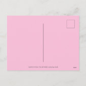 ピンクのフラミンゴスの雪だるま、おもしろいクリスマスバード シーズンポストカード (裏面)