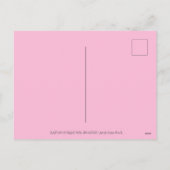 ピンクのフラミンゴスの雪だるま、おもしろいクリスマスバード シーズンポストカード (裏面)