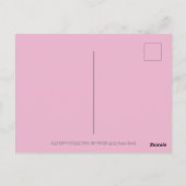 ピンクのフラミンゴスの雪だるま、おもしろいクリスマスバード ポストカード (裏面)