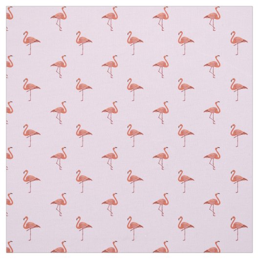 ピンクのフラミンゴスパターン ファブリック (見本)