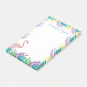 ピンクのフラミンゴスパ葉ーム ポストイット (アングル)