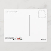 ピンクのフラミンゴスポストカードの行進 ポストカード (裏面)