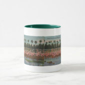 ピンクのフラミンゴスマグカップ マグカップ (中央)