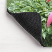 ピンクのフラミンゴスムード マウスパッド (コーナー)