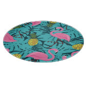 ピンクのフラミンゴスヤシ：エキゾチックなハワイ カッティングボード (角)