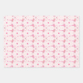 ピンクのフラミンゴスラッピング紙 ラッピングペーパーシート (正面)