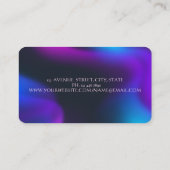 ピンクのフラミンゴス恋,ハートホログラフィック 名刺 (裏面)