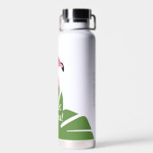 ピンクのフラミンゴトロピカルウェディングシャワー(お客様と新婦に合わせた特別なプラン) ウォーターボトル (背面)