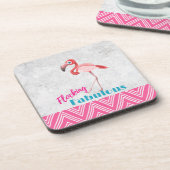 ピンクのフラミンゴ付きファブルプン コースター (左側)