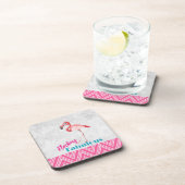 ピンクのフラミンゴ付きファブルプン コースター (右側)