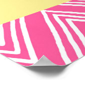 ピンクのフラミンゴ付きファブルプン ポスター (角)