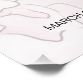 ピンクのフラミンゴ女の子の赤ちゃんシャワーへようこそ ポスター (コーナー)