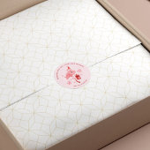 ピンクのフラミンゴ沿岸クリスマスウォーター色 ラウンドシール