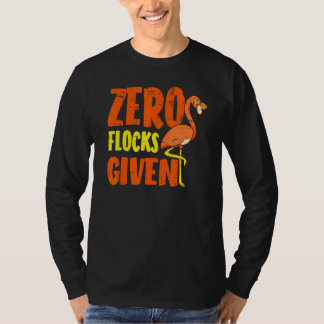 ピンクのフラミンゴ渉禽類はゼロ Tシャツ