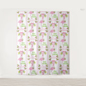 ピンクのフラミンゴ熱帯クリスマスパターン タペストリー (正面)