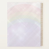 ピンクのフラミンゴ熱帯性葉のヤシ プランナー手帳 (裏面)