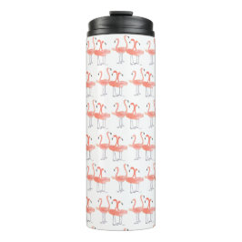 ピンクのフラミンゴ熱帯鳥の水彩可愛い鳥 タンブラー