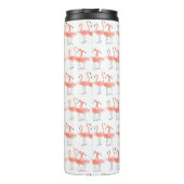 ピンクのフラミンゴ熱帯鳥の水彩可愛い鳥 タンブラー (裏面)