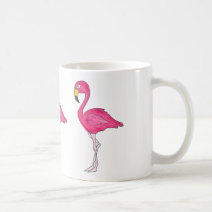 ピンクのフラミンゴ熱帯鳥フラミンゴスマグカップ コーヒーマグカップ